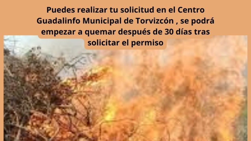 Abierto el plazo para solicitar los permisos de "Quema y restos de poda".