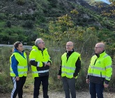 Antonio Ayllon Moreno, Delegado de Fomento de la Junta de Andalucía, visita a los daños por las tormentas en la carretera A-348 Torvizcón-Cádiar.